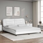 vidaXL Cadre de lit avec lumières LED noir 180x200 cm similicuir