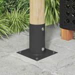 vidaXL Ancre ronde au sol 4 Pièces Anthracite 15 x 15 x 15 cm métal