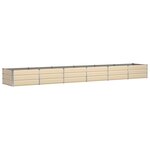 vidaXL Jardinière Ivoire 480 x 80 x 45 cm Acier