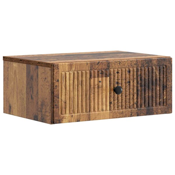 vidaXL Cabinet de chevet avec tiroir Bois ancien 49 x 34 5 x 20 cm