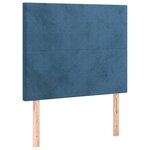 vidaXL Sommier à lattes de lit avec matelas et LED Bleu foncé 90x190cm