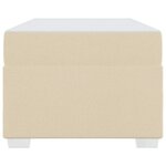 vidaXL Cadre de lit avec matelas Crème 80 x 200 cm tissu