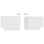 vidaXL Meuble TV avec lumières LED Blanc 260x35x40 cm