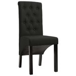 vidaXL Chaises à manger lot de 4 noir tissu