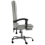 Fauteuil de massage inclinable de bureau informatique étude clairvelours gris 02_0025387