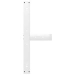 vidaXL Pieds de table à manger en T  2 pièces  blanc  90 x 35 x (72-73) cm  acier