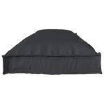 vidaXL Set de coussins de palette 2 Pièces Noir 150 x 40 x 8 cm tissu