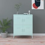 vidaXL Armoire de rangement Vert menthe 80x35x101 5 cm Acier