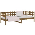 vidaXL Lit de jour sans matelas marron miel 80x200 cm bois pin massif