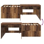 vidaXL Lit haut pour enfants avec bureau Bois ancien 90 x 200 cm