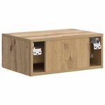 vidaXL Cabinet de chevet mural 2 Pièces Chêne artisanal 49 x 34 5 x 20 cm