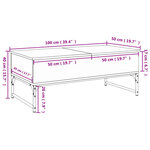 vidaXL Table basse chêne sonoma 100x50x40cm bois d'ingénierie et métal