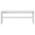 vidaXL Meuble TV Blanc brillant 100 x 40 x 40 cm Aggloméré