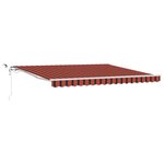 vidaXL Auvent rétractable automatique avec LED Orange et Marron 400x350 cm