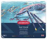 DERWENT - INKTENSE - boîte métal 24 crayons base encre aquarellables