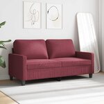 vidaXL Canapé à 2 places Rouge bordeaux 140 cm Tissu