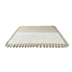 Tapis de jeu pliable en velours carré 105x105 crème