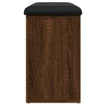 vidaXL Banc à chaussures chêne marron 82x32x50 cm Bois d'ingénierie