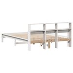 vidaXL Cadre de lit sans matelas blanc 135x190 cm bois de pin massif