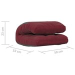 vidaXL Chaise pliable de sol Rouge bordeaux Tissu