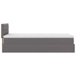 VidaXL Cadre de lit ottoman avec matelas gris 80x200 cm similicuir