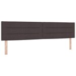 vidaXL Cadre de Lit avec Matelas - Marron Foncé - 200x200 cm - Tissu