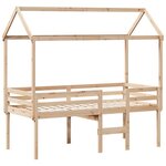 vidaXL Lit haut sans matelas 80x200 cm bois de pin massif