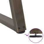 vidaXL Pieds de table basse en forme de V  2 pièces  acier naturel  60 x (30-31 3) cm