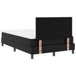 vidaXL Lit Box Spring avec matelas noir  120x200 cm  simili cuir