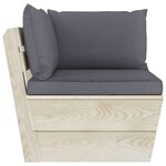 Vidaxl salon de jardin palette 7 pièces avec coussins épicéa imprégné