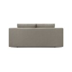 Banquette convertible 3 places MIKA - Tissu beige - Coffre de rangement - 192 x 84 x 93 cm