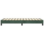 vidaXL Cadre de lit sans matelas vert foncé 90x200 cm velours