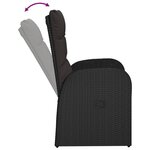 vidaXL Ensemble à manger de jardin 11 Pièces coussins noir résine tressée