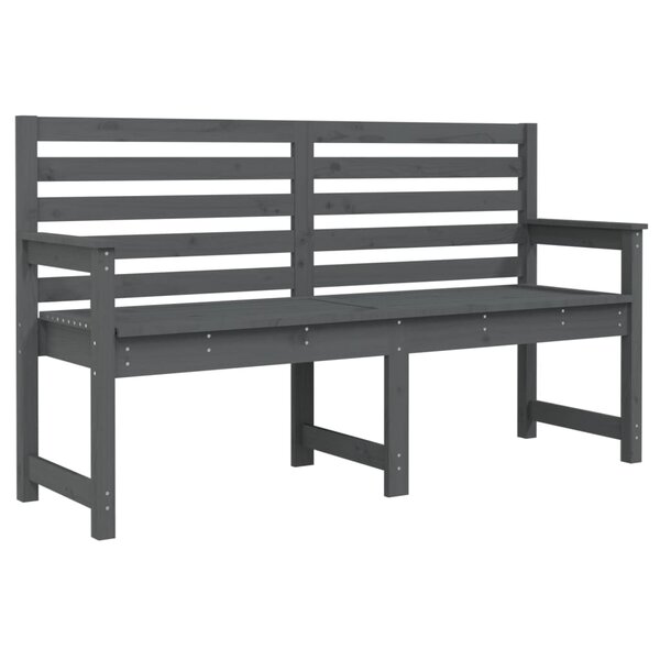 vidaXL Banc de jardin gris 159 5x48x91 5 cm bois massif de pin