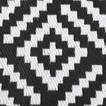 vidaXL Tapis d'extérieur ARAKIL blanc et noir Ø120 cm PP
