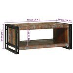 vidaXL Table basse Marron 90 x 50 x 38 cm bois de récupération massif