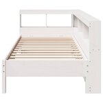 vidaXL Lit bibliothèque sans matelas blanc 100x200 cm bois pin massif