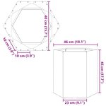 vidaXL Jardinière hexagone 46x40x45 cm acier inoxydable