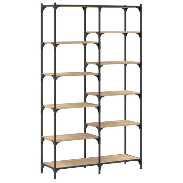 vidaXL Bibliothèque chêne sonoma 100x32x170cm bois d'ingénierie et fer