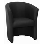 Fauteuil Simili noir - L 59  x P 63  x H 77 cm - ARCADE