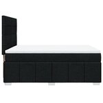 vidaXL Sommier à lattes de lit avec matelas Noir 160x200 cm Tissu