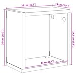 vidaXL Étagères Murales avec étagère Chêne artisanal Bois d'ingénierie