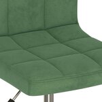 vidaXL Chaises pivotantes à manger lot de 4 vert foncé velours