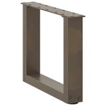 vidaXL Pieds de table basse en U 2 pièces Acier naturel 30 x (30-31) cm Acier