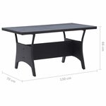 vidaXL Ensembles de meubles d'extérieur Noir polyrotin