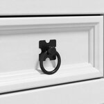 vidaXL Table de chevet avec tiroir Blanc 35 x 32 5 x 74 cm Pin massif