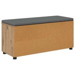vidaXL Banc d'entrée avec coussin Uni Chêne artisanal 100 x 38 x 46 cm