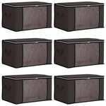 vidaXL Boîte de rangement avec fenêtre latérale transparente 6 Pièces