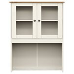 vidaXL Buffet haut VIGO blanc 80x40x176 cm bois massif de pin