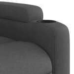 vidaXL Fauteuil de massage inclinable gris foncé tissu